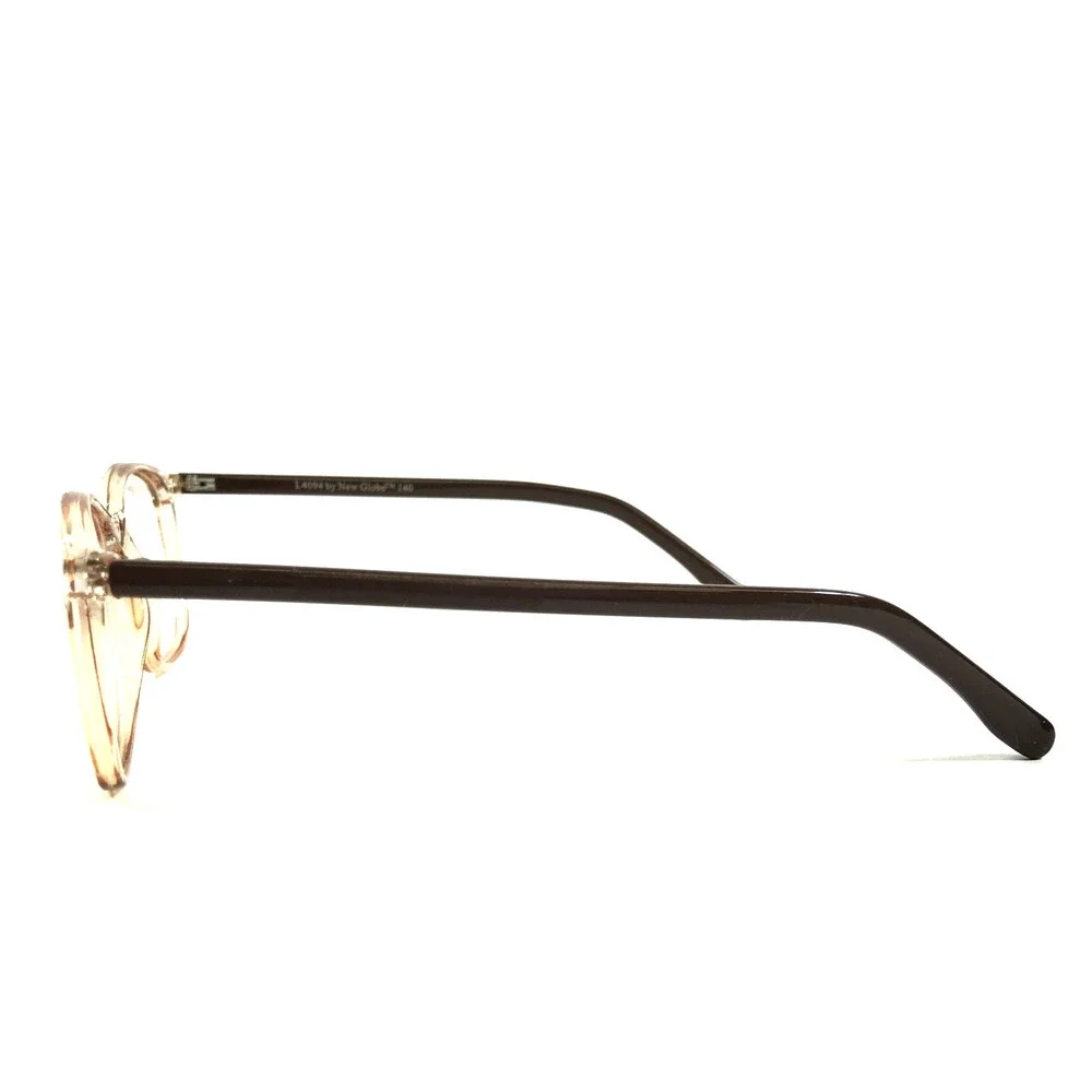 New Globe Eyeglasses Frames L4094 CREAM Black Rectangle Full Rim 52-17-140
